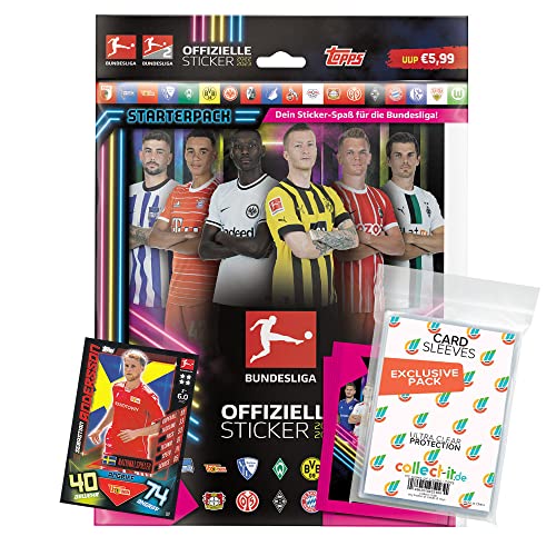 collect-it.de MY HOME OF CARDS + TOYS Exklusive Aufbewahrungshüllen im Bundle mit Bundesliga Sammelsticker 2022/23-1 Album inkl. 20 Sticker + 1 seltene Nationalspieler Karte von collect-it.de MY HOME OF CARDS + TOYS