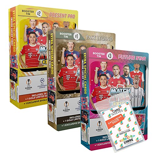 collect-it.de MY HOME OF CARDS + TOYS Exklusive Aufbewahrungshüllen im Bundle mit Champions League EXTRA 2022/23 - Trading Cards - Alle 3 verschiedenen Mini Tin Boxen von collect-it.de MY HOME OF CARDS + TOYS