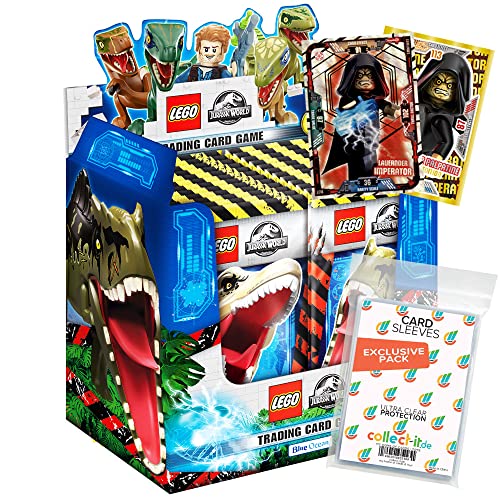 collect-it.de MY HOME OF CARDS + TOYS Exklusive Aufbewahrungshüllen im Bundle mit Lego Jurassic World - Serie 2-1 Display (50 Booster) + 2 Limitierte Star Wars Karten von collect-it.de MY HOME OF CARDS + TOYS