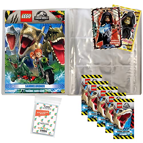 collect-it.de MY HOME OF CARDS + TOYS Exklusive Aufbewahrungshüllen im Bundle mit Lego Jurassic World - Serie 2-1 Leere Sammelmappe + 5 Booster + 2 Limitierte Star Wars Karten von collect-it.de MY HOME OF CARDS + TOYS