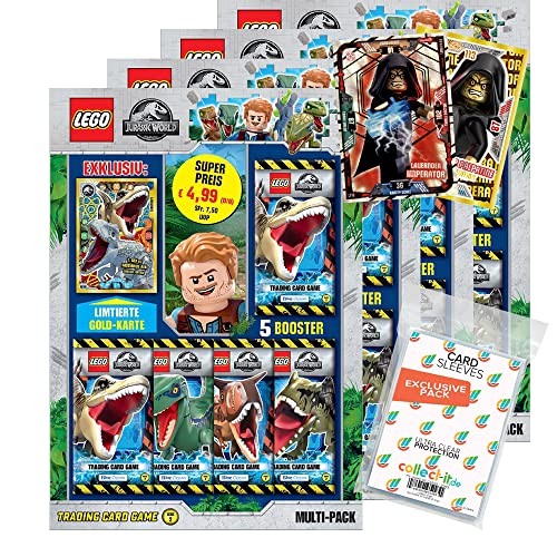 collect-it.de MY HOME OF CARDS + TOYS Exklusive Aufbewahrungshüllen im Bundle mit Lego Jurassic World - Serie 2 - Alle verschiedenen Multipacks + 2 Limitierte Star Wars Karten von collect-it.de MY HOME OF CARDS + TOYS