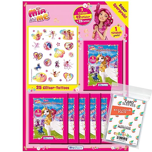 collect-it.de MY HOME OF CARDS + TOYS Exklusive Aufbewahrungshüllen im Bundle mit Mia and Me - Serie 8 - Mias Magische Einhörner - Sammelsticker - 1 Multipack von collect-it.de MY HOME OF CARDS + TOYS