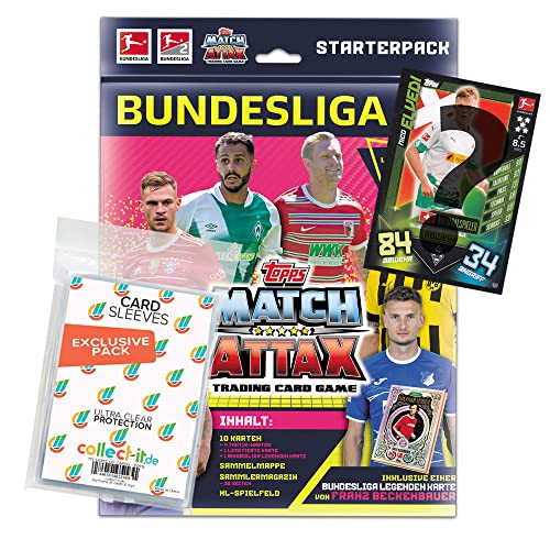 collect-it.de MY HOME OF CARDS + TOYS Exklusive Aufbewahrungshüllen im Bundle mit Topps Match Attax 2022/23-1 Starter + 1 seltene Nationalspieler Karte von collect-it.de MY HOME OF CARDS + TOYS