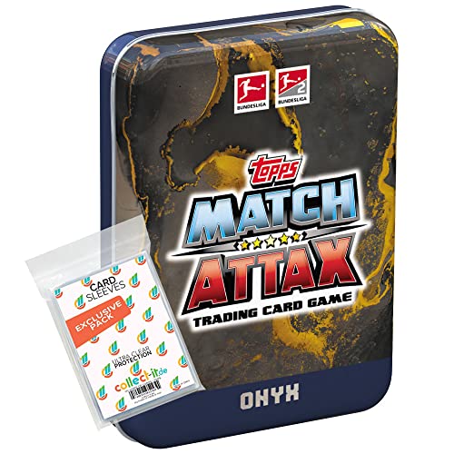 collect-it.de MY HOME OF CARDS + TOYS Exklusive Aufbewahrungshüllen im Bundle mit Topps Match Attax 2022/23-1 zufällige Mini Tin Box + 1 seltene Nationalspieler Karte von collect-it.de MY HOME OF CARDS + TOYS