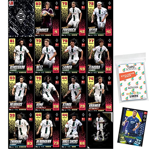 collect-it.de MY HOME OF CARDS + TOYS Exklusive Aufbewahrungshüllen im Bundle mit Topps Match Attax - 2022/23 - Mannschaftspaket - Borussia MÖNCHENGLADBACH + 1 seltene Nationalspieler Karte von collect-it.de MY HOME OF CARDS + TOYS