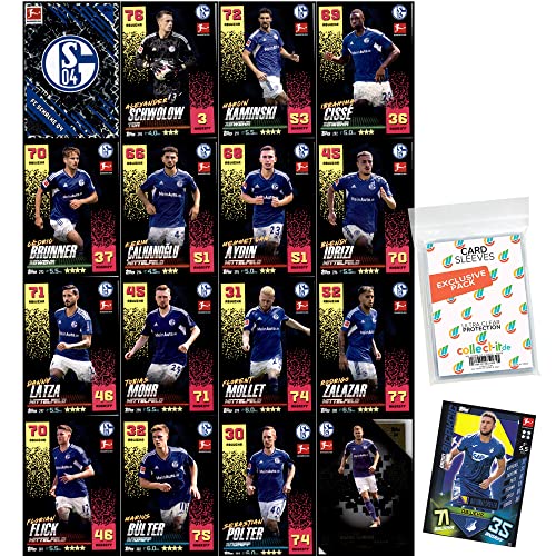 collect-it.de MY HOME OF CARDS + TOYS Exklusive Aufbewahrungshüllen im Bundle mit Topps Match Attax - 2022/23 - Mannschaftspaket - FC Schalke 04 + 1 seltene Nationalspieler Karte von collect-it.de MY HOME OF CARDS + TOYS