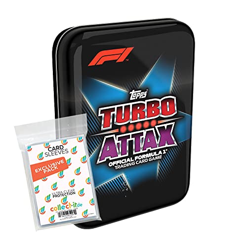 collect-it.de MY HOME OF CARDS + TOYS Exklusive Aufbewahrungshüllen im Bundle mit Topps - Turbo Attax Formel 1 2022-1 Mini Tin Box Blau von collect-it.de MY HOME OF CARDS + TOYS