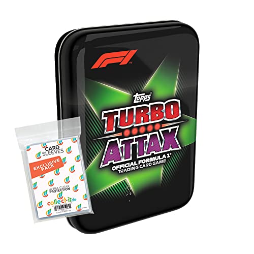 collect-it.de MY HOME OF CARDS + TOYS Exklusive Aufbewahrungshüllen im Bundle mit Topps - Turbo Attax Formel 1 2022-1 Mini Tin Box Grün von collect-it.de MY HOME OF CARDS + TOYS