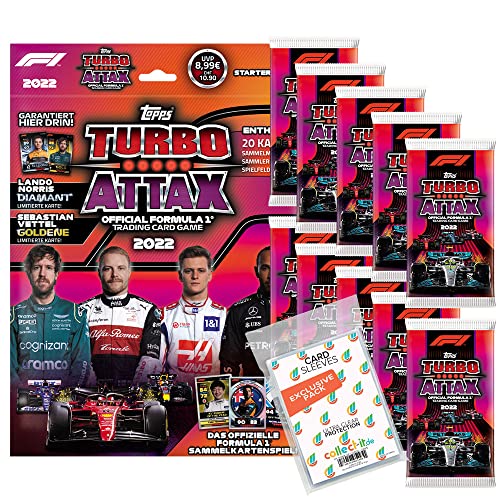 collect-it.de MY HOME OF CARDS + TOYS Exklusive Aufbewahrungshüllen im Bundle mit Turbo Attax Formel 1 2022-1 Starter + 10 Booster von collect-it.de MY HOME OF CARDS + TOYS