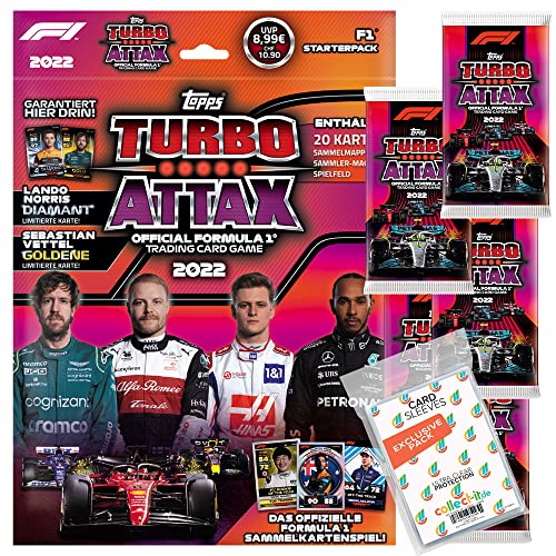 collect-it.de MY HOME OF CARDS + TOYS Exklusive Aufbewahrungshüllen im Bundle mit Turbo Attax Formel 1 2022-1 Starter + 5 Booster von collect-it.de MY HOME OF CARDS + TOYS