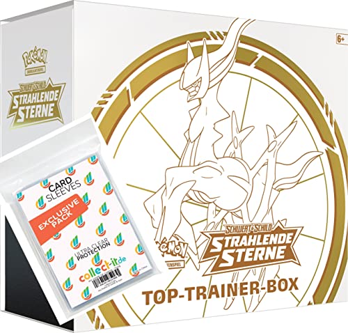 collect-it.de MY HOME OF CARDS + TOYS Exklusive Sleeves im Bundle mit Pokemon SWSH09 Strahlende Sterne - Top Trainer Box - Deutsch von collect-it.de MY HOME OF CARDS + TOYS