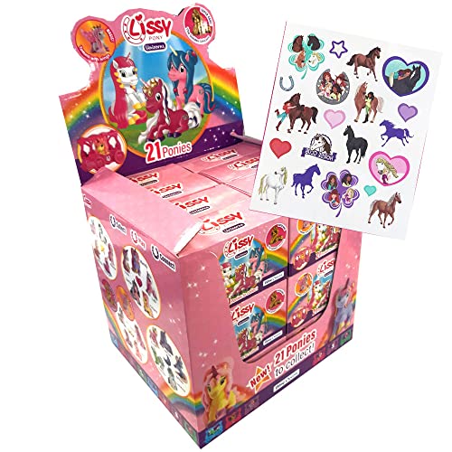 collect-it.de MY HOME OF CARDS + TOYS Lissy Pony Unicorn Serie 2 Einhorn mit Kutsche - Sammelfiguren - 1 Display (24 Stück) + 20 Hors Club Tattoos von collect-it.de MY HOME OF CARDS + TOYS