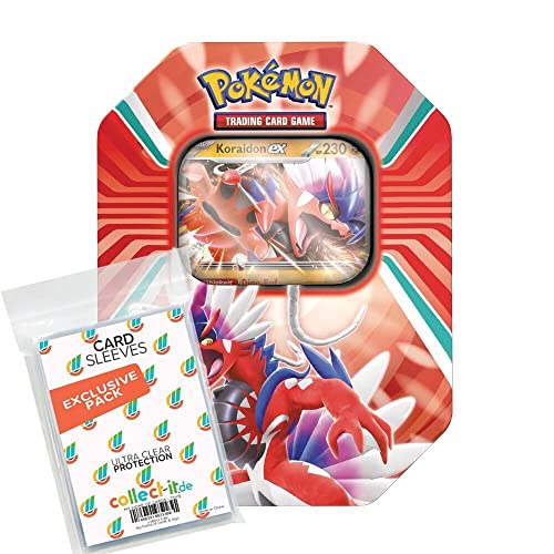 collect-it.de MY HOME OF CARDS + TOYS Tin Boxen im Bundle mit Exklusiven Sleeves (TIN 108 Koraidon EX) von collect-it.de MY HOME OF CARDS + TOYS