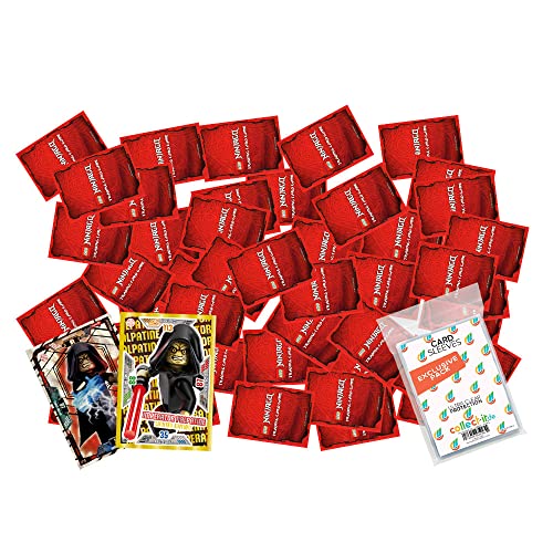 Bundle mit Blue Ocean Lego Ninjago 7 Next Level Trading Cards - 50 Verschiedene, zufällige Karten + 2 Limitierte Star Wars Karten + Exklusive Collect-it Hüllen von collect-it.de MY HOME OF CARDS + TOYS