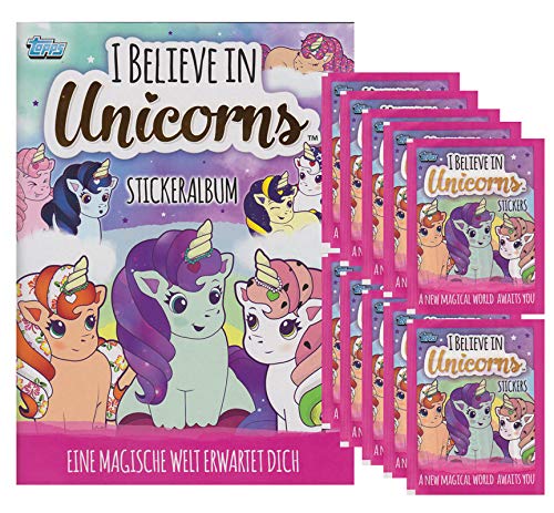 collect-it.de Topps - I Believe in Unicorns - Sammelsticker - 1 Album + 10 Tüten von collect-it.de