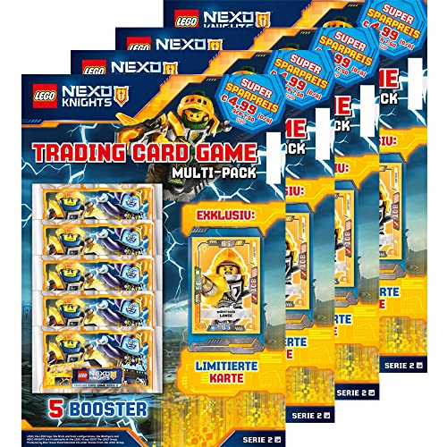 collect-it Blue Ocean Nexo Knights 2 - Trading Cards Bundle mit Allen 4 versch. Multipacks - Deutsch + 40 Hüllen von collect-it