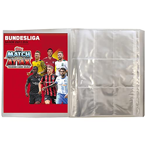 collect-it Topps Match Attax 2021/22 - Sammelalbum mit 1 Leere Mappe und 40 Hüllen, Weiß, 105mm x 148mm von collect-it