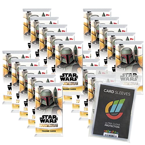 collect-it Topps Star Wars The Mandalorian Bundel mit 20 Booster+40 Hüllen von collect-it