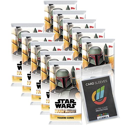 collect-it Topps Star Wars The Mandalorian Trading Cards Bundel mit 10 Booster + 40 Hüllen von collect-it