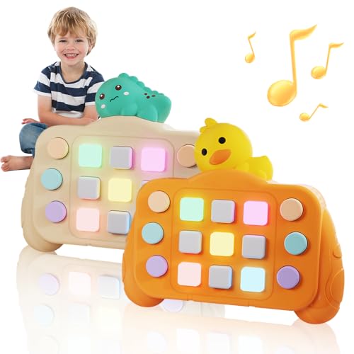 Pop It Elektronisches Spiel, 2024 Upgraded Quick Push Bubble Game, Puzzle Game Machine mit 999 Level 4 Modell Quick Push Push Spiel Pop Light up Spiel Puzzle Spiel Controller für Kinder (2PC) von comepew