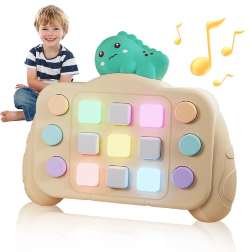 Pop It Elektronisches Spiel, 2024 Upgraded Quick Push Bubble Game, Puzzle Game Machine mit 999 Level 4 Modell Quick Push Push Spiel Pop Light up Spiel Puzzle Spiel Controller für Kinder (Weiß) von comepew