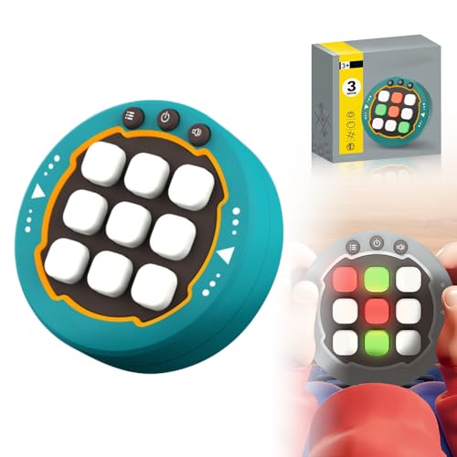 Tic Tac Toe Spiel, 2024 Neuest Big Eat Small Game, Electronic 3-in-1Mode Handheld Puzzle Game Tragbare Klassisches Familien Brettspiel Spiel Schlüsselanhänger für Kinder Erwachsene Reisespiele (Grün) von comepew