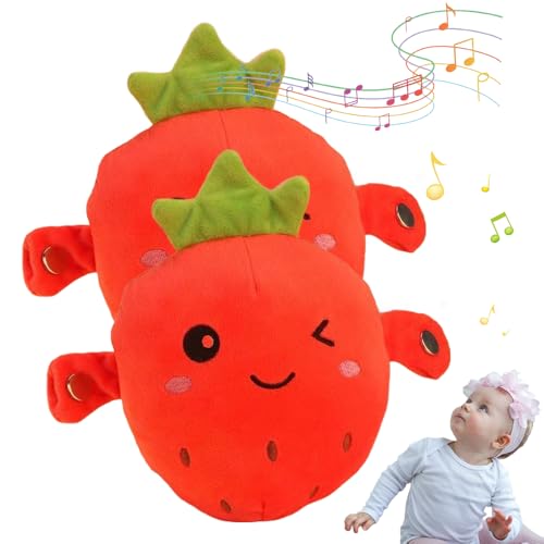 comepew Talking Toy Music Banana, 2024 Neuest Plüschtier Banane mit Induktionsgesang, Musik Babyspielzeug Interactive Plush Toys Rechargable Plüsch Spielzeug Lustige Kinder Stofftiere (Erdbeere*2) von comepew