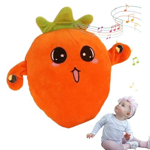 comepew Talking Toy Music Banana, 2024 Neuest Plüschtier Banane mit Induktionsgesang, Musik Babyspielzeug Interactive Plush Toys Rechargable Plüsch Spielzeug Lustige Kinder Stofftiere (Karotte) von comepew