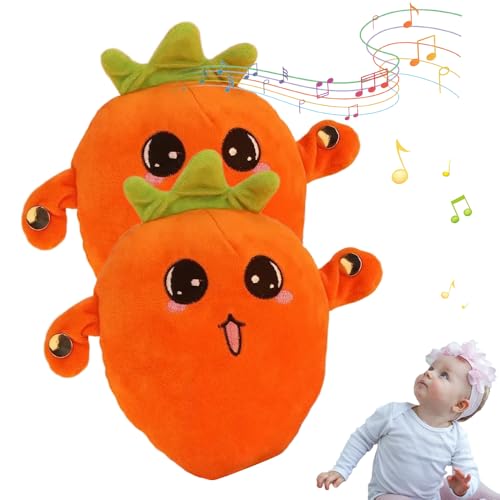 comepew Talking Toy Music Banana, 2024 Neuest Plüschtier Banane mit Induktionsgesang, Musik Babyspielzeug Interactive Plush Toys Rechargable Plüsch Spielzeug Lustige Kinder Stofftiere (Karotte*2) von comepew