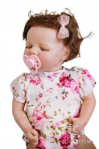 #cool_items Baby Mädchen – Anatomisch Korrekte Reborn Baby Puppe, Vinyl-Baby – 45 cm Realistische Neugeborenenpuppe mit Zubehör Kinder ab 3 Jahren – Ideal für Sammler (Olivia) von #cool_items