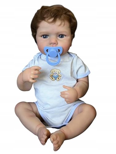 #cool_items Baby Mädchen – Anatomisch Korrekte Reborn Baby Puppe, Vinyl-Baby – 48 cm Realistische Neugeborenenpuppe mit Zubehör Kinder ab 3 Jahren (Aleksander) von #cool_items