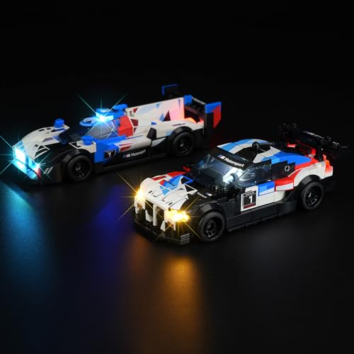 Led Licht Kit für Lego 76922 BMW M4 GT3 & BMW M Hybrid V8 Rennwagen Set(Nur Beleuchtung, Kein Lego), Kreative Dekorlichter Set Kompatibel mit Lego 76922 BMW M4 GT3 & BMW M Hybrid V8 Rennwagen Modell von cooldac