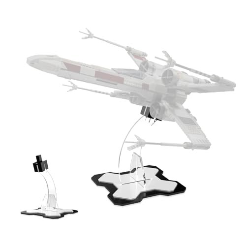 cooldac Acryl Display-Ständer kompatibel mit Lego 75355 Star Wars X-Wing Starfighter Bausatz, Klarer Individueller Ständer(nur Display-Ständer, kein Modell Enthalten) von cooldac