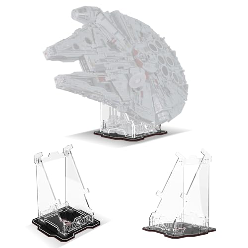 cooldac Acryl Display Ständer kompatibel mit Lego Star Wars Millennium Falcon 75192, Vertikaler Transparenter Display-Ständer(Nur Display-Ständer, Kein Modell Enthalten) von cooldac