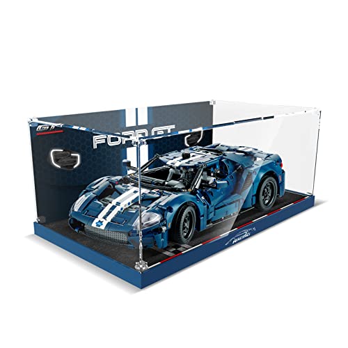 cooldac Acryl Vitrine Box kompatibel mit Lego 42154 Technic Ford GT 2022 Auto-Modellbausatz, staubdicht Transparent Clear Display Box Vitrine (Das Modell Nicht enthalten) von cooldac