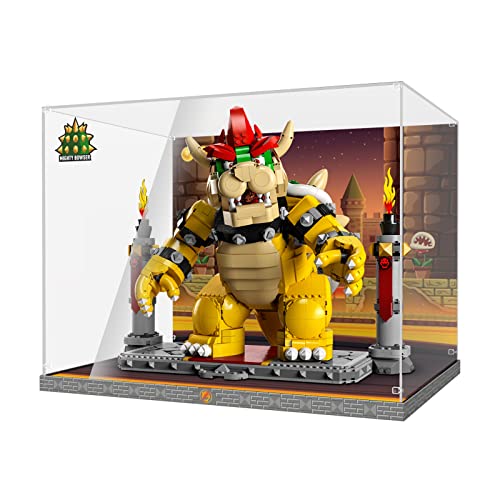 cooldac Acryl Vitrine Box kompatibel mit Lego 71411 Super Mario Der mächtige Bowser, staubdicht Transparent Clear Display Box Vitrine (Das Modell Nicht enthalten) von cooldac