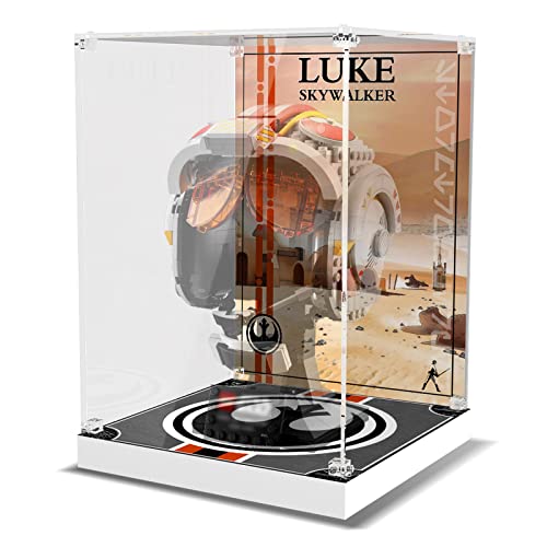 cooldac Acryl Vitrine Box kompatibel mit Lego 75327 Star Wars Helm von Luke Skywalker (Rot Fünf) Modell, staubdicht Transparent Clear Display Box Vitrine (Das Modell Nicht enthalten) von cooldac