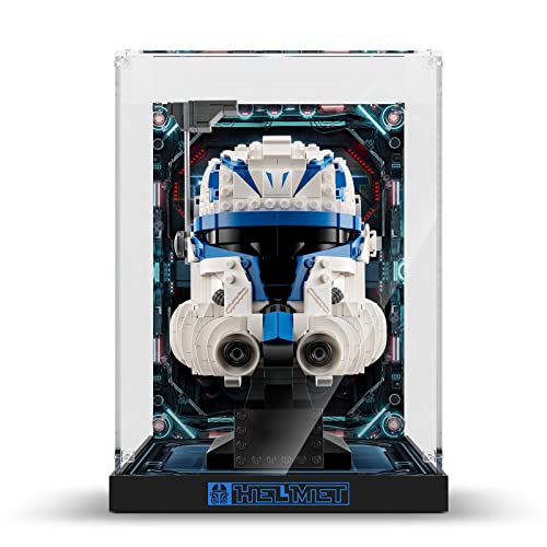 cooldac Acryl Vitrine Box für Lego 75349 Star Wars Captain Rex Helm Set, staubdicht Transparent Clear Display Box Vitrine (Das Modell Nicht enthalten) von cooldac