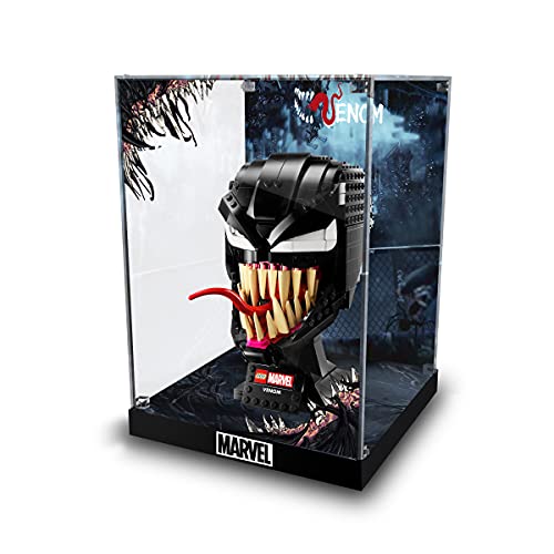 cooldac Acryl Vitrine Box kompatibel mit Lego Venom ​76187 Modellset, staubdicht transparent klar Display Box Vitrine (Das Modell Nicht enthalten) von cooldac