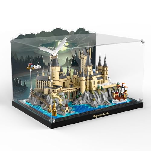 cooldac Acryl Vitrine kompatibel mit Lego 76419 Harry Potter Schloss Hogwarts Set(Nur Acryl Vitrine, Kein Lego), Staubdicht Transparent Universal Vitrine Kompatibel mit Lego 76419 Harry Potter von cooldac