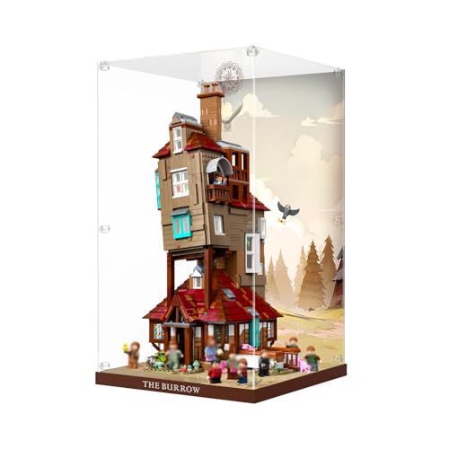 cooldac Acryl-Vitrine kompatibel mit Lego 76437 Der Fuchsbau – Sammleredition-(Nur Box, Kein Modell), Staubdichtes Transparentes HD Backdrop Display Case für Lego Harry Potter 76437 Fuchsbau von cooldac