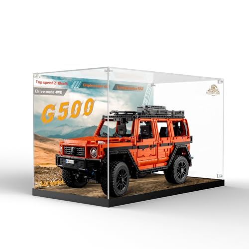 cooldac Acryl-Vitrine kompatibel mit Lego Technic 42177 Mercedes-Benz G 500 Professional Line, Staubdichtes Transparentes HD Backdrop Vitrine kompatibel mit Lego 42177 Model (Nur Box, Kein Modell) von cooldac