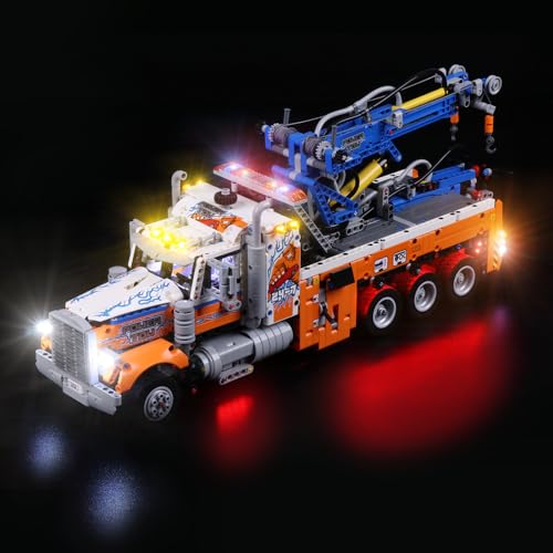 cooldac Led Beleuchtungsset Kompatibel mit Lego Technic Schwerlast-Abschleppwagen, Led Licht Set Kompatibel mit Lego 42128 Technic Heavy-Duty Tow Truck Modellbauset(nur Lichter, Keine Modelle) von cooldac