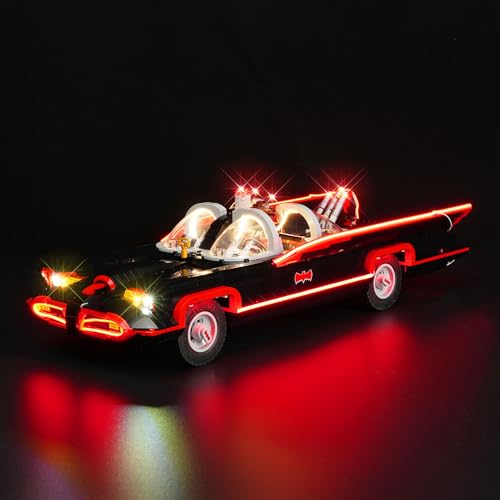 cooldac LED-Licht Kit Kompatibel mit Lego B'atman: The Classic TV Series Batmobile, LED Beleuchtungsset Kompatibel mit Lego 76328 The Classic TV Series Batmobile (nur Lichter,Keine Modelle) von cooldac