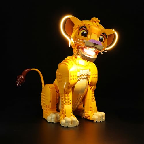 cooldac LED-Licht Kit Kompatibel mit Lego Disney 43247 Simba, der Junge könig der löwen, LED Beleuchtungsset Kompatibel mit Lego Simba der Junge König der Löwen(nur Lichter, Keine Modelle) von cooldac