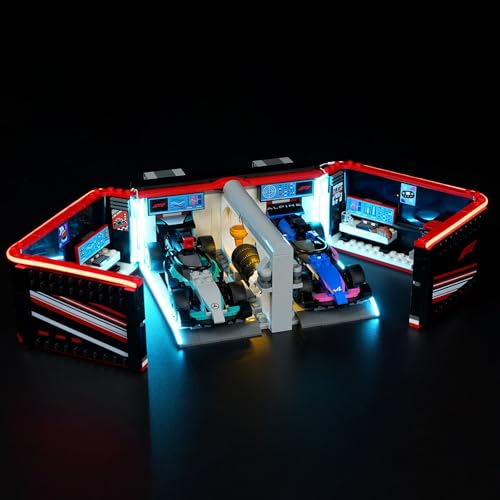 cooldac LED-Licht Kit Kompatibel mit Lego F1 Garage & Mercedes-AMG & Alpine Cars, LED Beleuchtungsset Kompatibel mit Lego 60444(nur Lichter,Keine Modelle) von cooldac