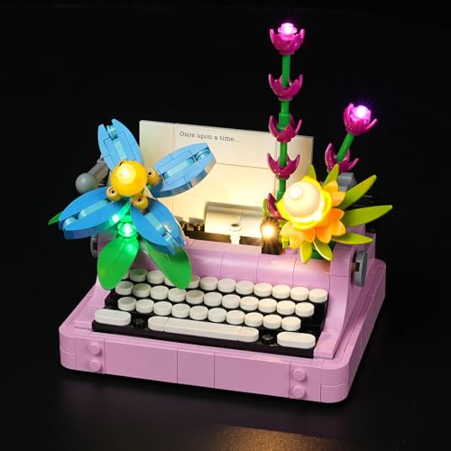 cooldac LED-Licht Kit Kompatibel mit Lego Typewriter with Flowers, LED Beleuchtungsset Kompatibel mit Lego Schreibmaschine mit Blumen 31169 (nur Lichter,Keine Modelle) von cooldac