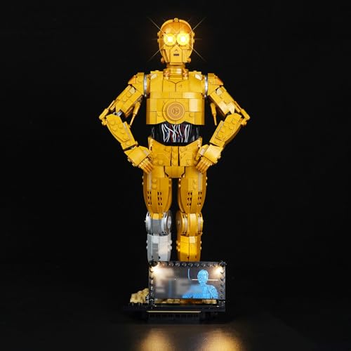 cooldac LED-Licht Kit Kompatibel mit Lego Star Wars c-3po B, LED Beleuchtungsset Kompatibel mit Lego c3po 75398(nur Lichter, Keine Modelle) (c-3po B 75398) von cooldac