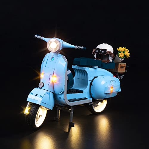 cooldac LED Licht Kit Kompatibel mit Lego Vespa 125 Vintage Roller Modellbausatz, Led Beleuchtungs Set Kompatibel mit Lego 10298, Einfache Version (nur Lichter, Keine Modelle) von cooldac