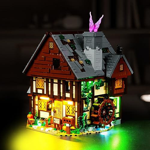 cooldac LED Licht Set Kompatibel mit Lego 21341 Disney Hocus Pocus: The Sanderson Sisters' Cottage, Kreative Dekorlichter Licht Set Kompatibel mit Lego 21341 Bausteine Modell, Nicht Eingeschlossen von cooldac